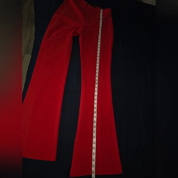 Fashion Nova Red Embellished Shoulder Blazer & Flared Pants - Picture 5 of 6